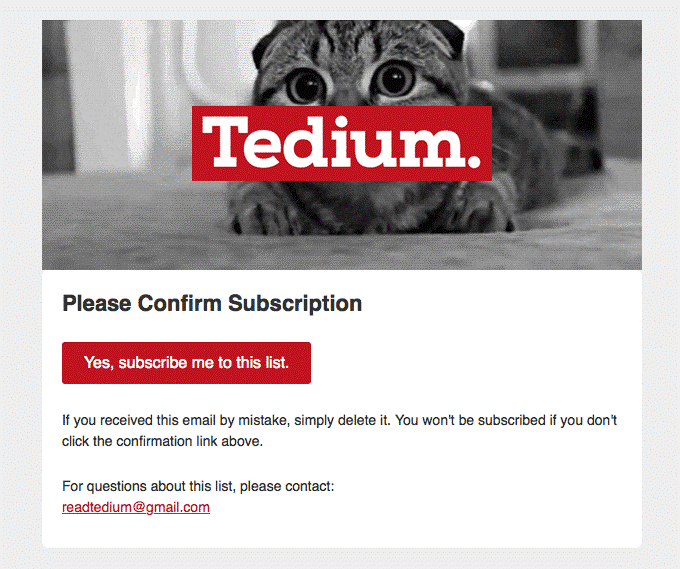 confirm subscription