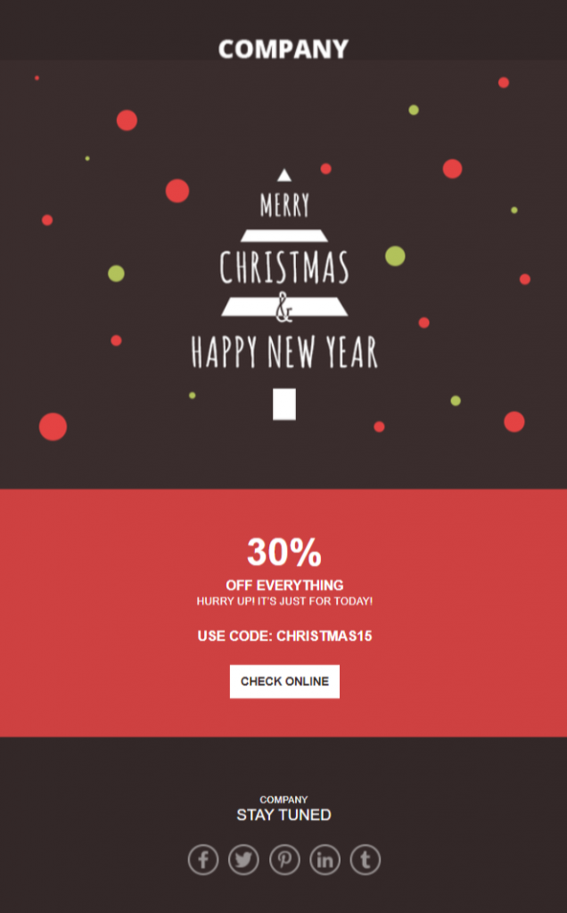 Free Christmas Email Template 1