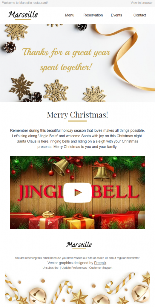 Free Christmas Email Template 4